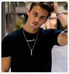 ✨ Minimalist Long Bar Pendant Necklace – Unisex Elegance ✨