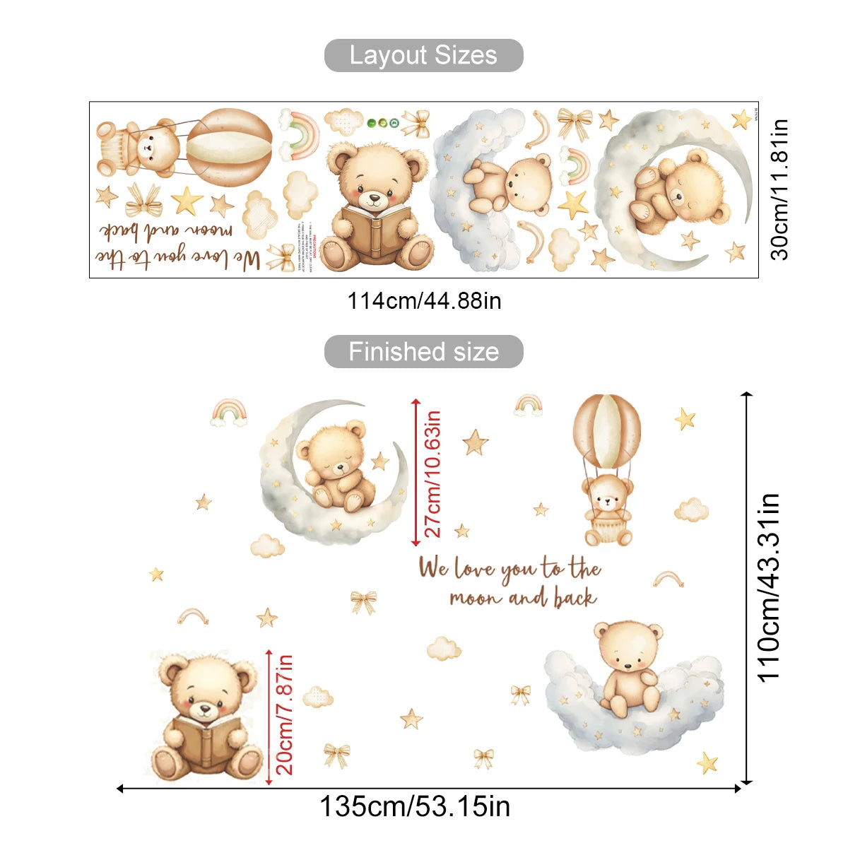 🌈✨ Cute Cartoon Wall Stickers for Kids’ Room (28 Variants)