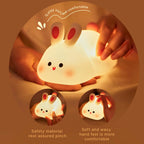 Cute Silicone Night Light – Ricaricabile & Touch | Fox 🦊, Rabbit 🐰, Penguin 🐧, Giraffe 🦒, Slot 🦥, Nylon 🌙, Flamingo 🦩