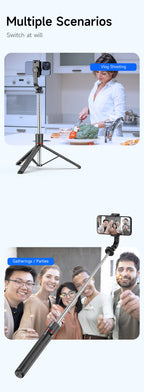 F15 68” Tripod & Selfie Stick with Wireless Remote – 360° Rotation Phone Stand for TikTok, Vlogging & Photography 📱🎬