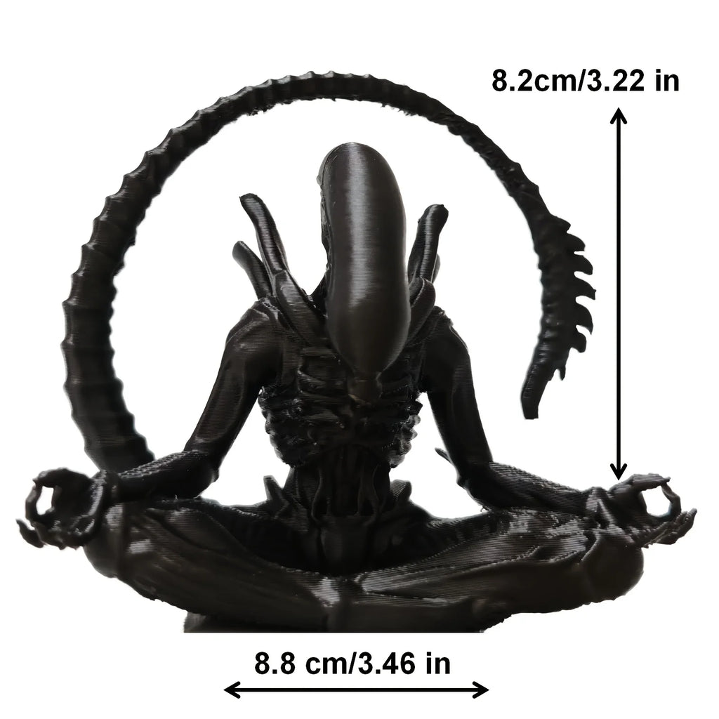 ✨ Alien Meditation Figurine – “Zen Xenomorph” Desk Statue 🛸🧘‍♂️