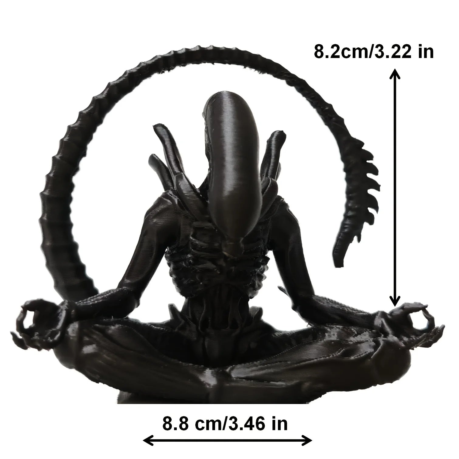 ✨ Alien Meditation Figurine – “Zen Xenomorph” Desk Statue 🛸🧘‍♂️