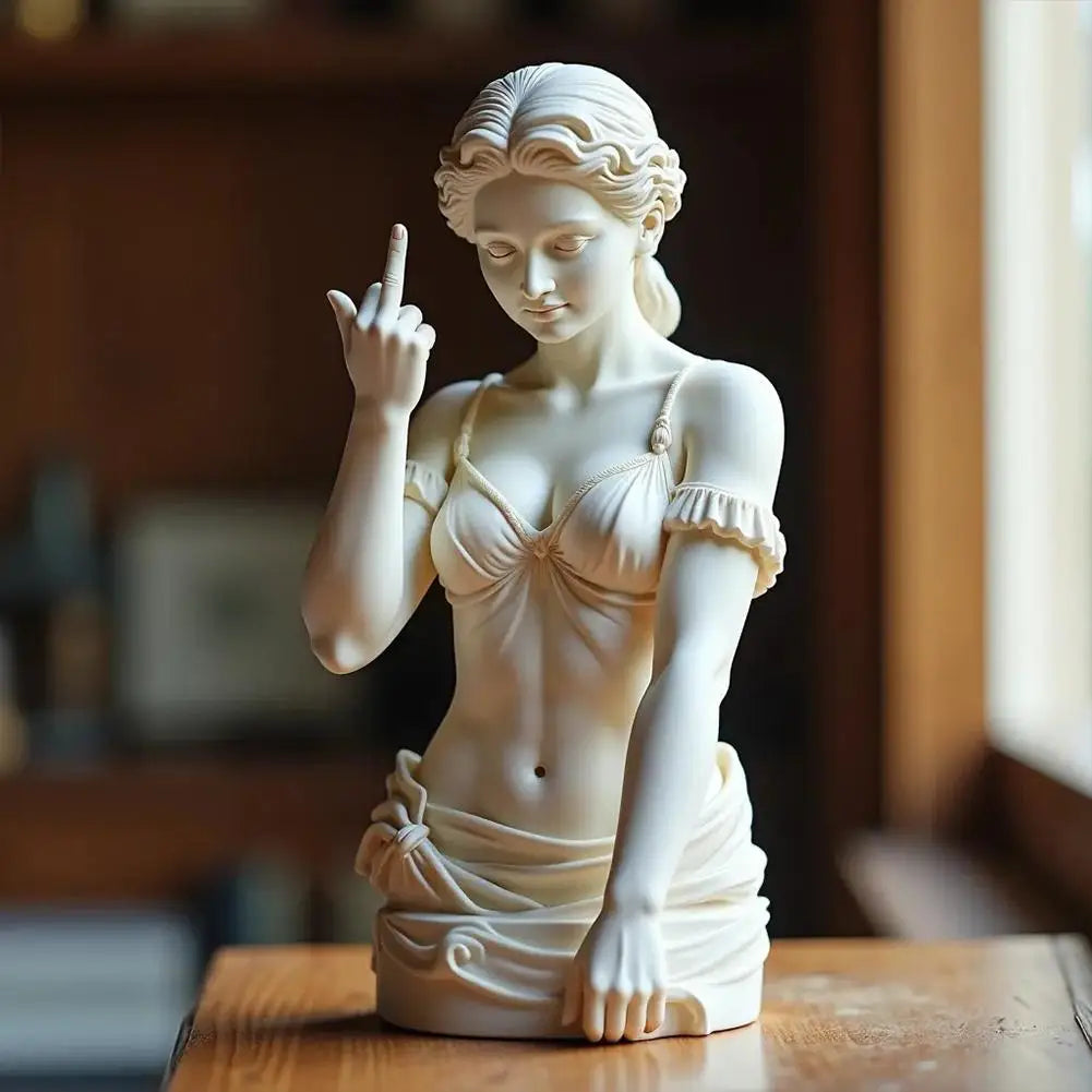 🖕🔥 “Bold Attitude Resin Figurine – Middle Finger Statement Statue”