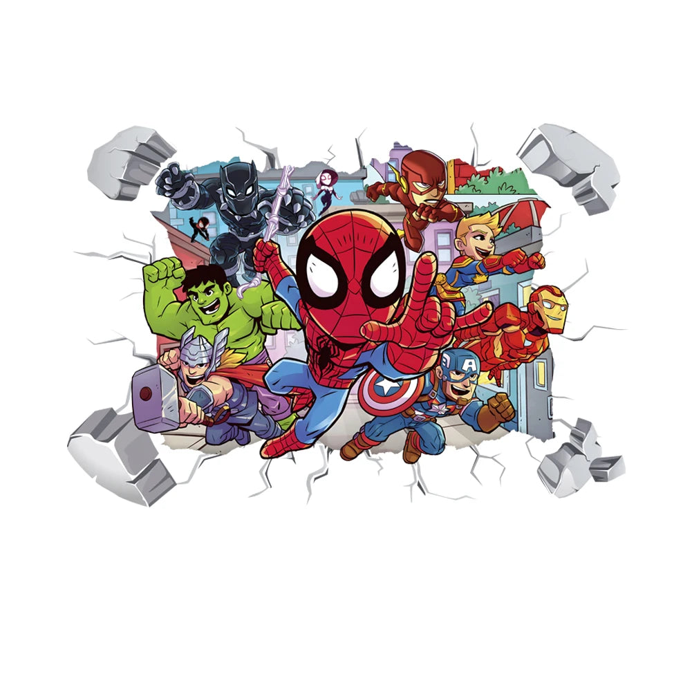 🕸️ Mini Spider-Man Superhero Wall Stickers – Kids Room Decor 🕷️✨