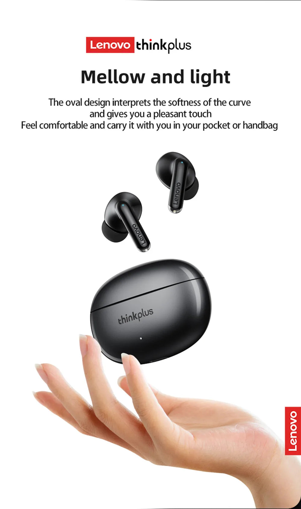 🎧 Lenovo Bluetooth 5.3 Dual-Mixed Stereo Earbuds – Noise Reduction, Deep Bass & Smart Touch Control ✨
