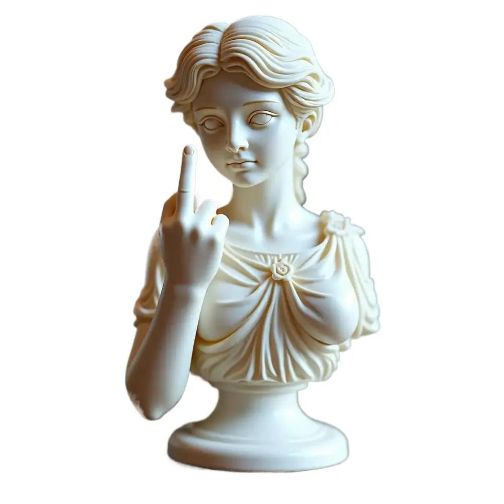 🖕🔥 “Bold Attitude Resin Figurine – Middle Finger Statement Statue”