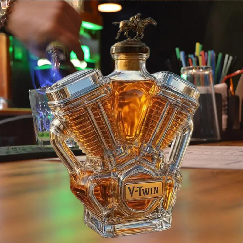 Car & Motor Decanter 🚗🔥 Glass Whisky Bottle – Premium Vintage Design