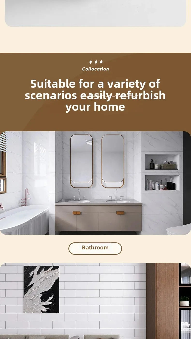 ✨ Marble-Style Waterproof Tile Stickers (10–50 pcs) – Peel & Stick Wall Decor 🧱✨