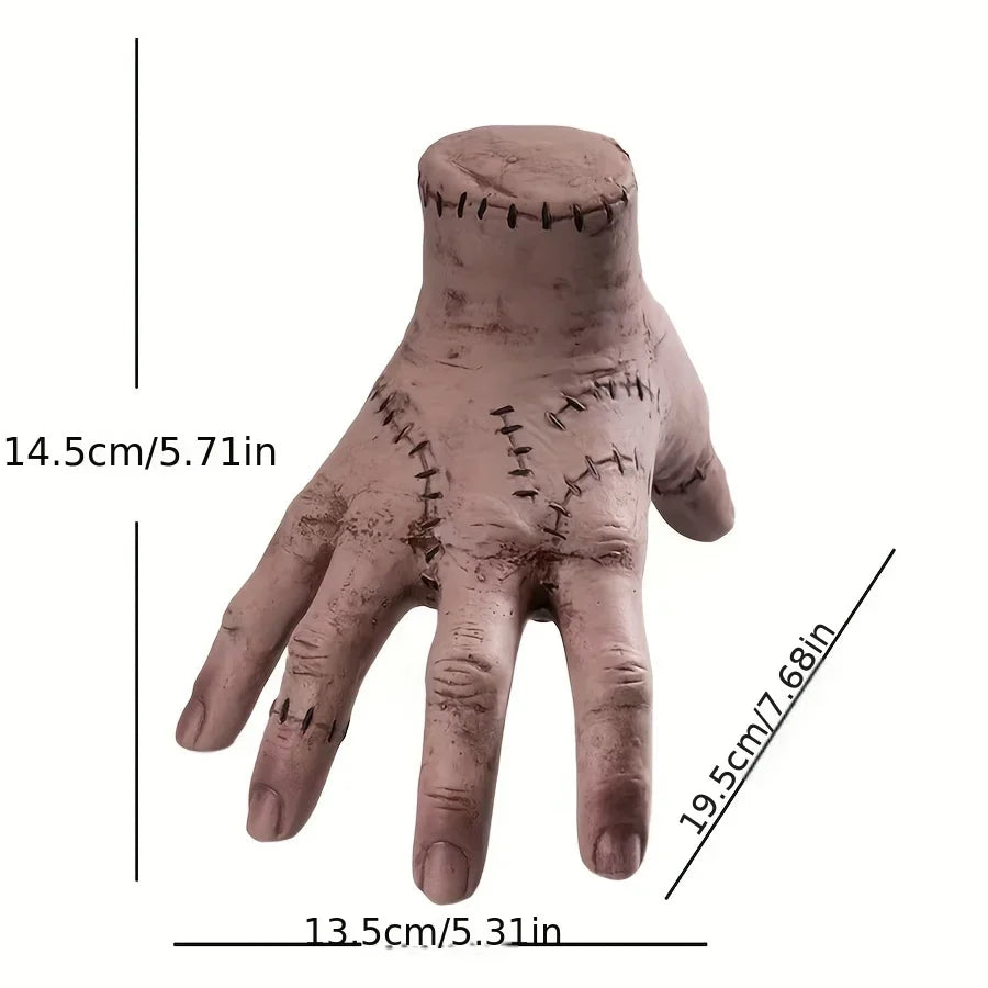 🖤🕷️ “Wednesday’s Thing” Realistic Hand Replica – Creepy Home Décor Prop 🖐️✨