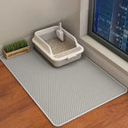 Double-Layer Cat Litter Trapping Mat 🐾 | Waterproof, Easy-Clean & Anti-Tracking