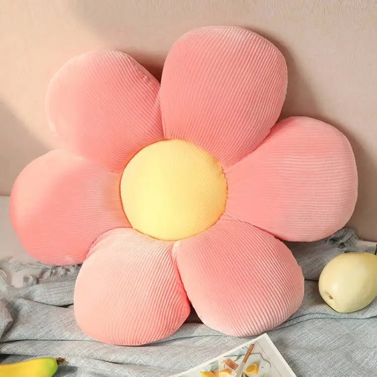Peluche Coloured Flower 35cm - Soft Decorative Pillow 🌼✨