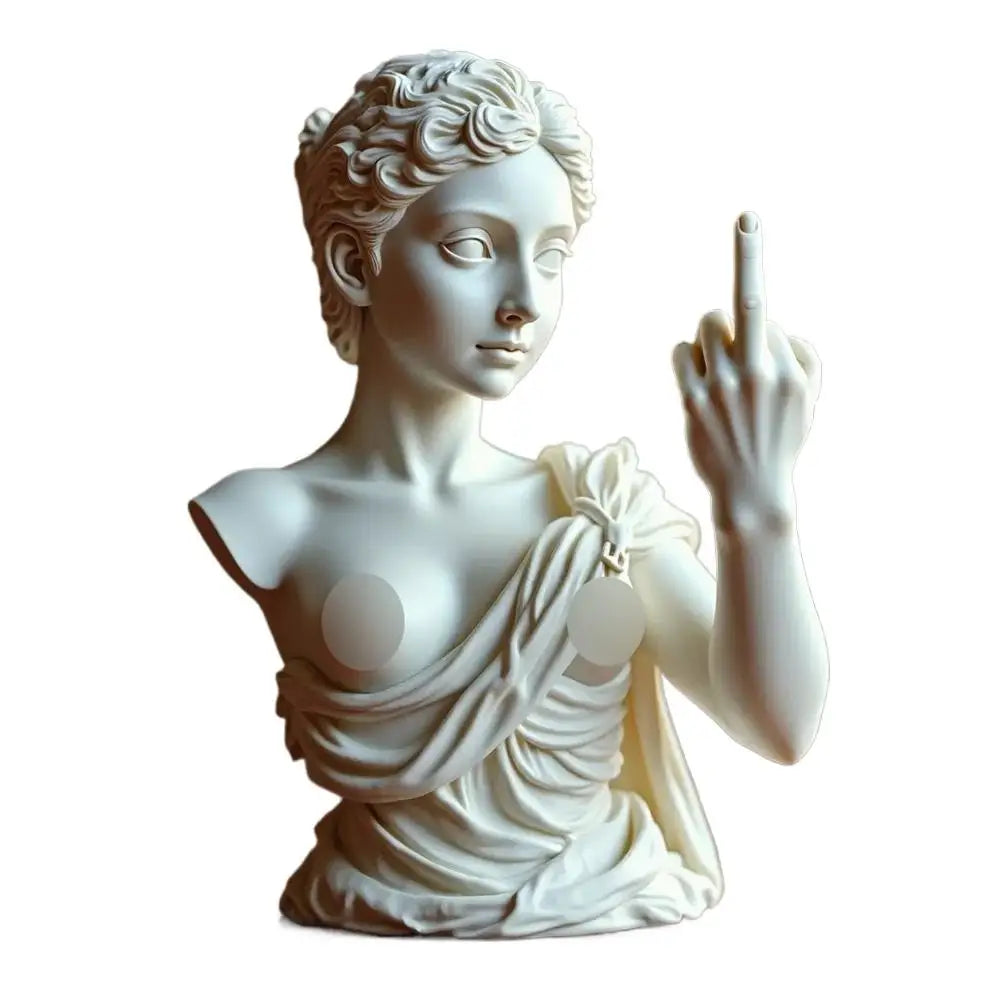 🖕🔥 “Bold Attitude Resin Figurine – Middle Finger Statement Statue”