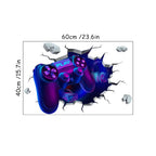 🔥 3D Gamer Wall Stickers – Broken Wall Effect 🎮✨
