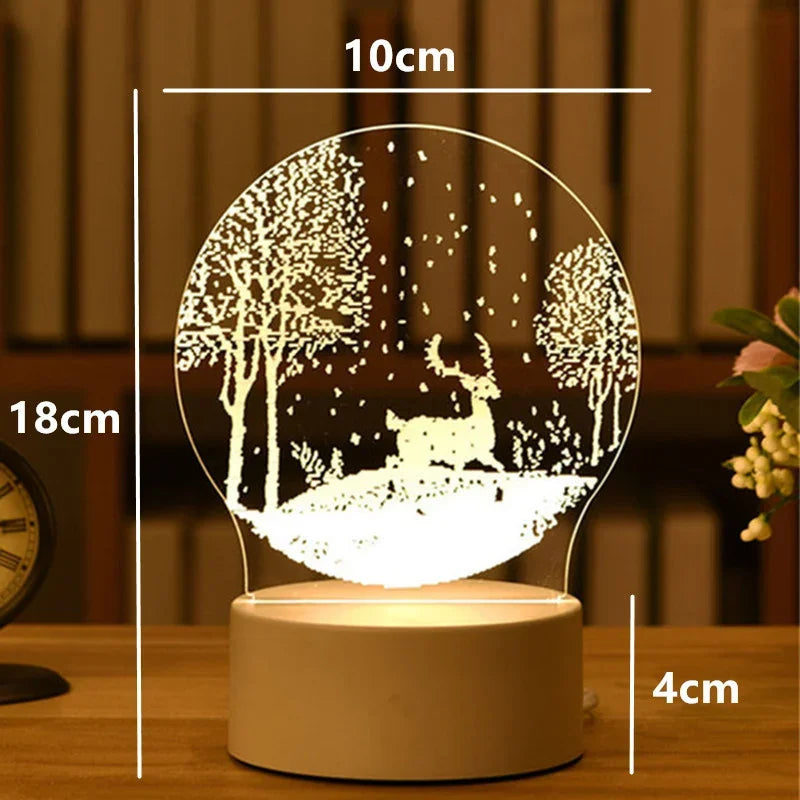 💡 3D Visual Illusion Night Light – LED Desk Lamp