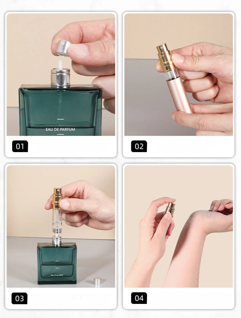 Mini Rechargeable Spray Bottle for Perfume 5ml - Portable & Elegant ✨