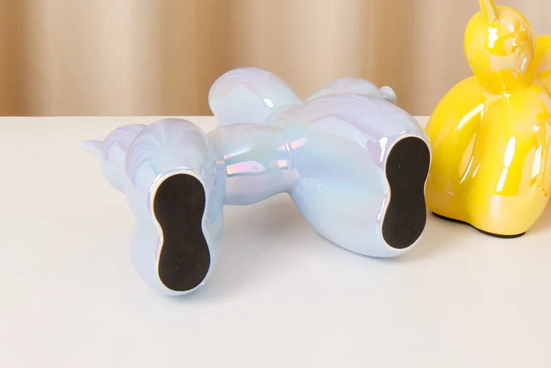 ✨ Balloon Dog Mini Sculpture – 11cm Ceramic Desk Ornament 🐶🎈
