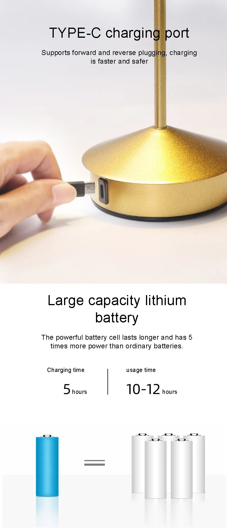 Creative Touch LED Table Lamp – Rechargeable Table Lamp 🌙✨