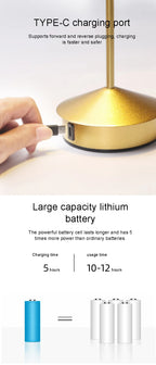 Creative Touch LED Table Lamp – Rechargeable Table Lamp 🌙✨