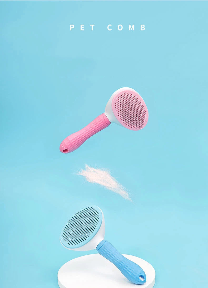🐾 Self-Cleaning Pet Grooming Brush — Easy Fur Removal ✨
