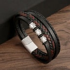 🔥 Leather Wrap Bracelet – Men’s Multi-Layer Wristband (108 Styles) 🔥