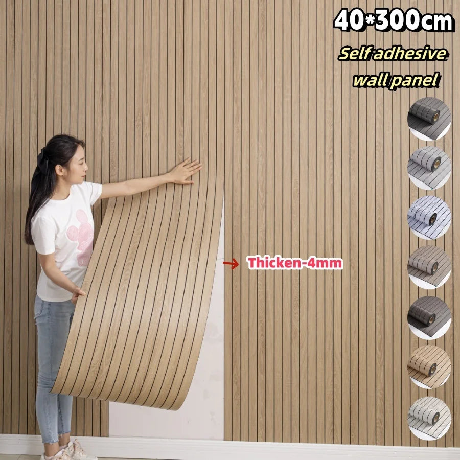 3D Textured Peel-&-Stick Wall Panels – DIY Foam Wallpaper Roll (40×300 cm) | Home Decor Upgrade 🏡✨