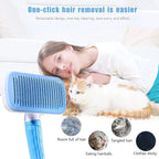 Self-Cleaning Pet Grooming Brush – Anti-Shedding Comb for Dogs & Cats 🐶🐱✨