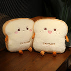 🍞 Cute Toast Plush Pillow – 35cm Cartoon Bread Cushion