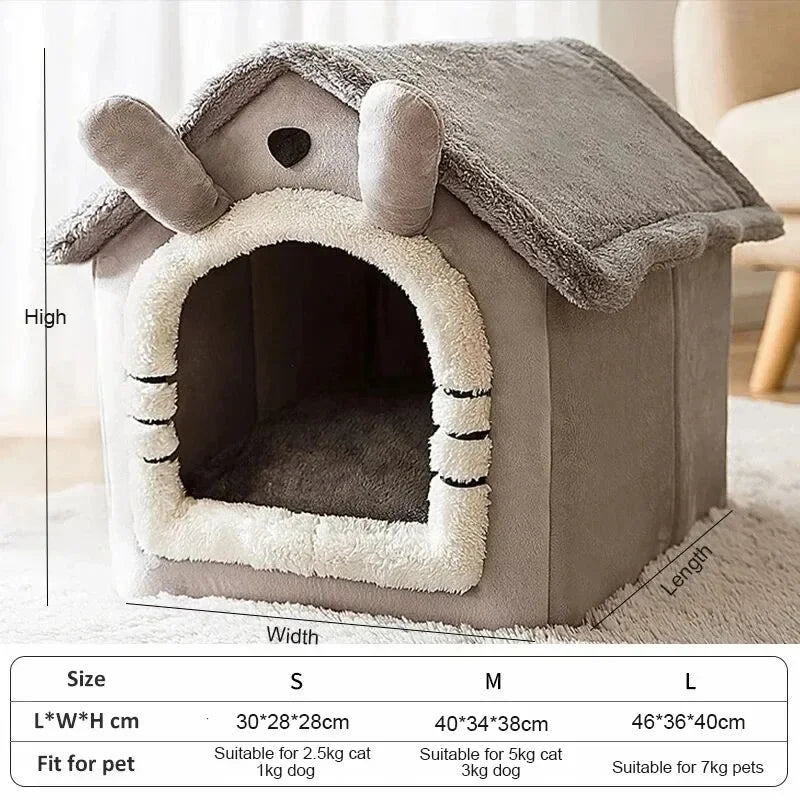 🏠 House-shaped kennel for dogs and cats - Soft, Cosy and Insulating
