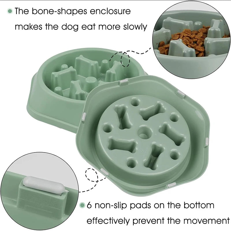 🐾 Slow-Feed Anti-Choking Dog Bowl  🐶🍽️