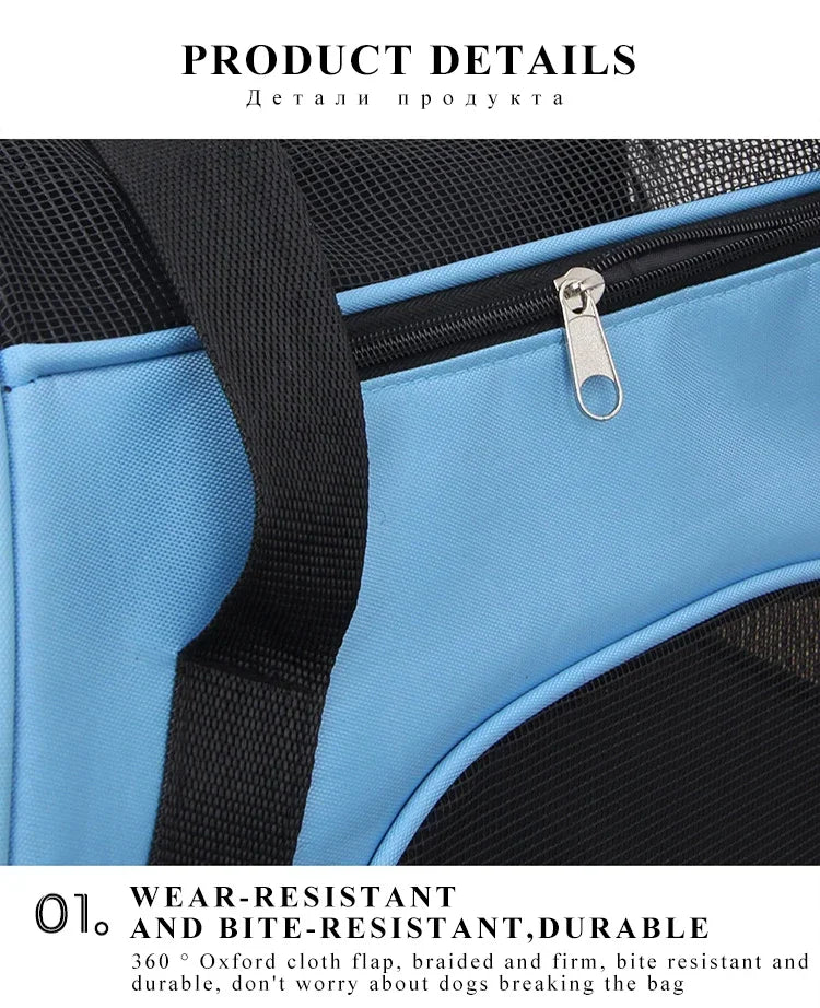 🐾 Soft Canvas Pet Carrier – Lightweight & Breathable Travel Bag