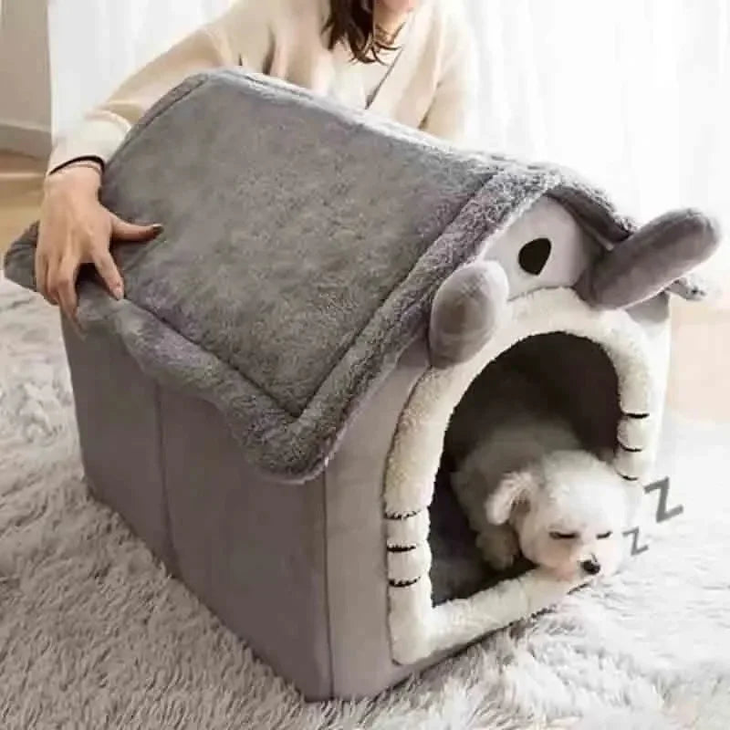 🏠 House-shaped kennel for dogs and cats - Soft, Cosy and Insulating