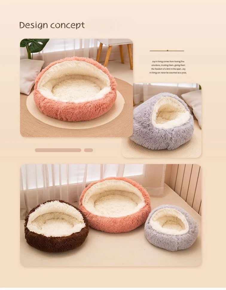 2-in-1 Nest Bed for Cats and Dogs - Soft, Enveloping and Transformable | 40-50-60 cm