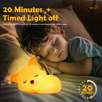 Cute Silicone Night Light – Ricaricabile & Touch | Fox 🦊, Rabbit 🐰, Penguin 🐧, Giraffe 🦒, Slot 🦥, Nylon 🌙, Flamingo 🦩
