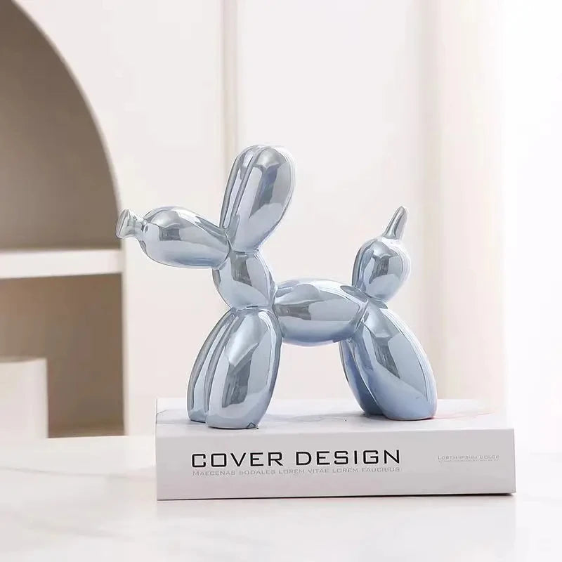 ✨ Balloon Dog Mini Sculpture – 11cm Ceramic Desk Ornament 🐶🎈