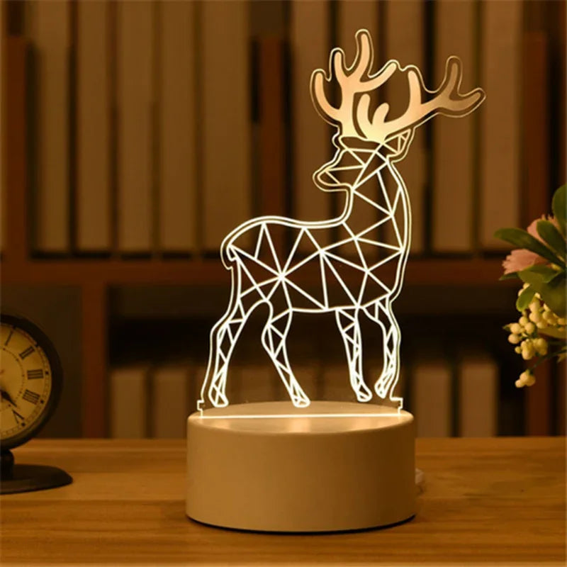 💡 3D Visual Illusion Night Light – LED Desk Lamp
