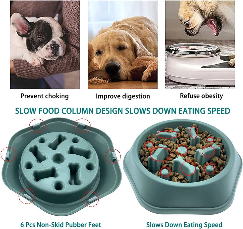 🐾 Slow-Feed Anti-Choking Dog Bowl  🐶🍽️