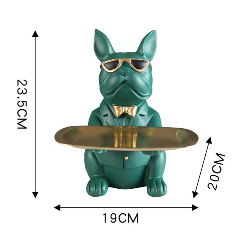 🐶✨ “Bulldog Butler™ – Multifunctional Resin Tray Statue”