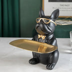 🐶✨ “Bulldog Butler™ – Multifunctional Resin Tray Statue”