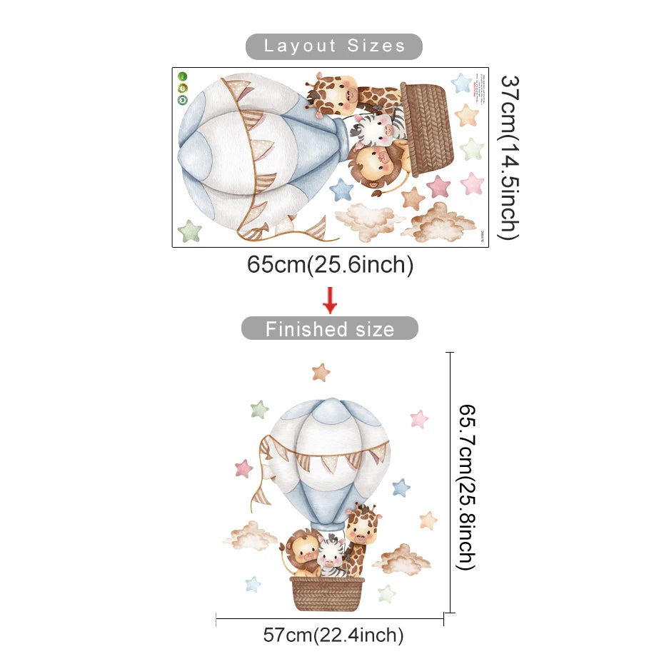 🌈✨ Cute Cartoon Wall Stickers for Kids’ Room (28 Variants)