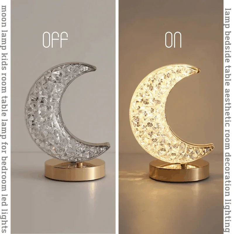 ✨ Crystal 3D Touch Lamp – Ball / Star / Cube / Moon / Track ✨