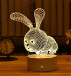 💡 3D Visual Illusion Night Light – LED Desk Lamp