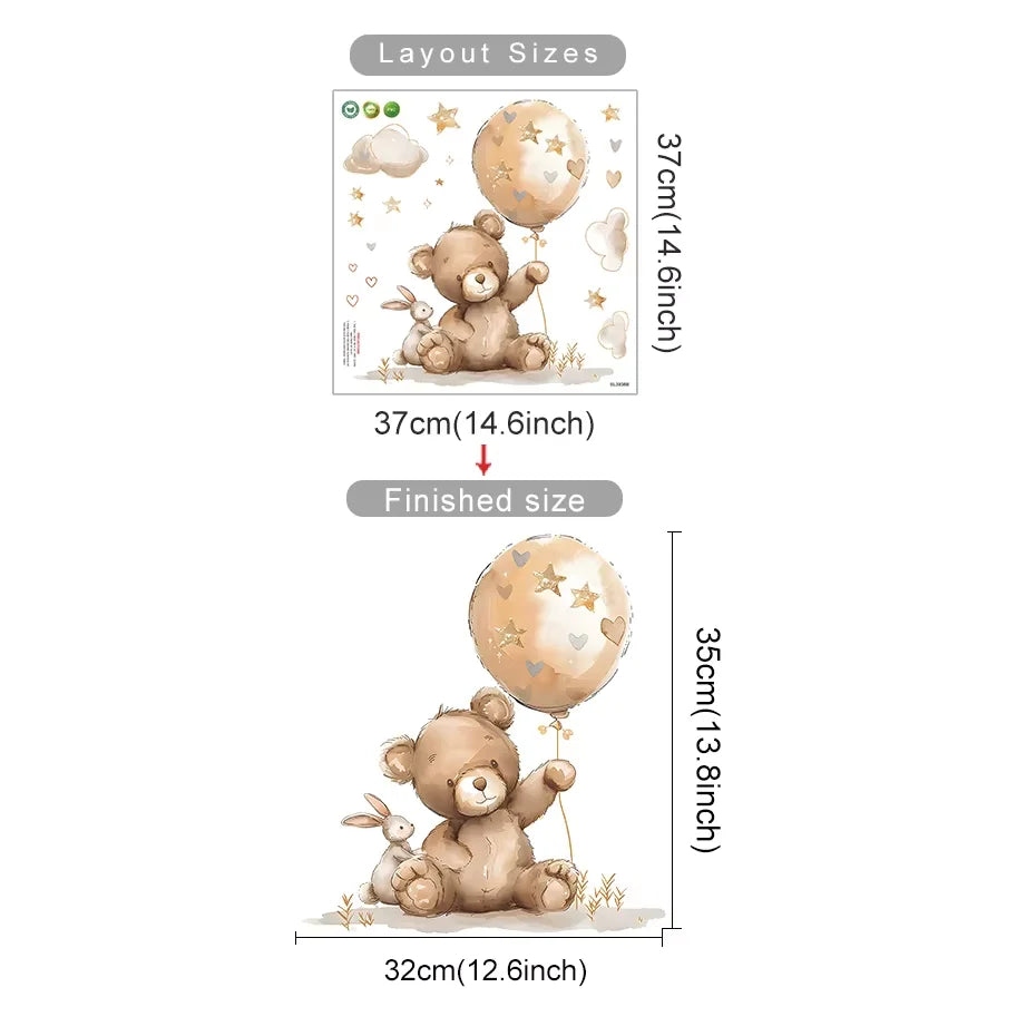 🌈✨ Cute Cartoon Wall Stickers for Kids’ Room (28 Variants)