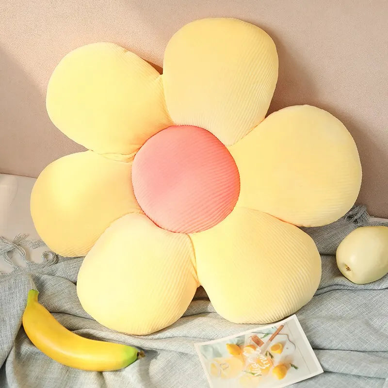 Peluche Coloured Flower 35cm - Soft Decorative Pillow 🌼✨