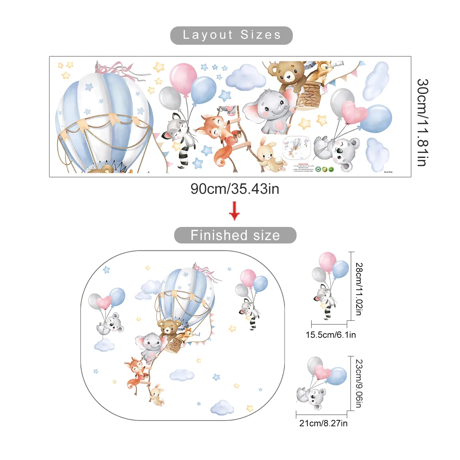 🌈✨ Cute Cartoon Wall Stickers for Kids’ Room (28 Variants)