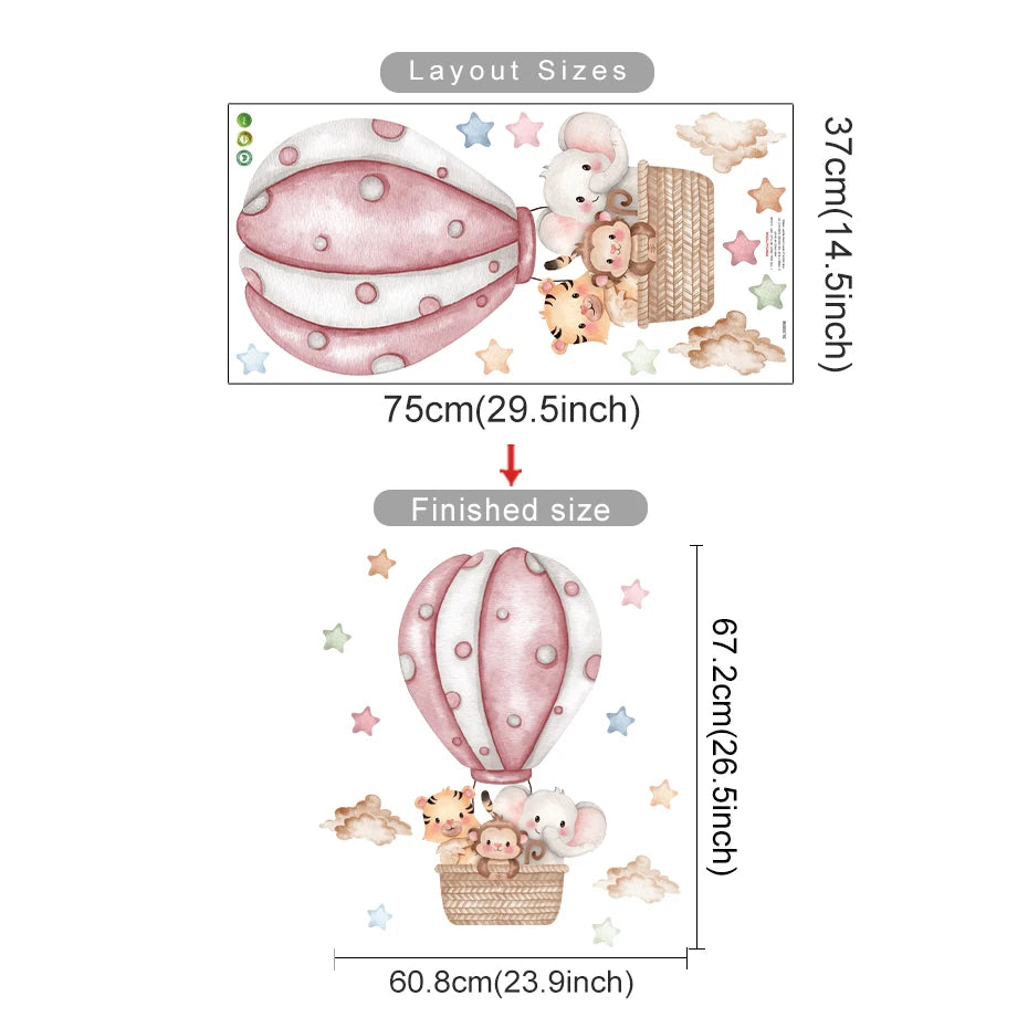 🌈✨ Cute Cartoon Wall Stickers for Kids’ Room (28 Variants)