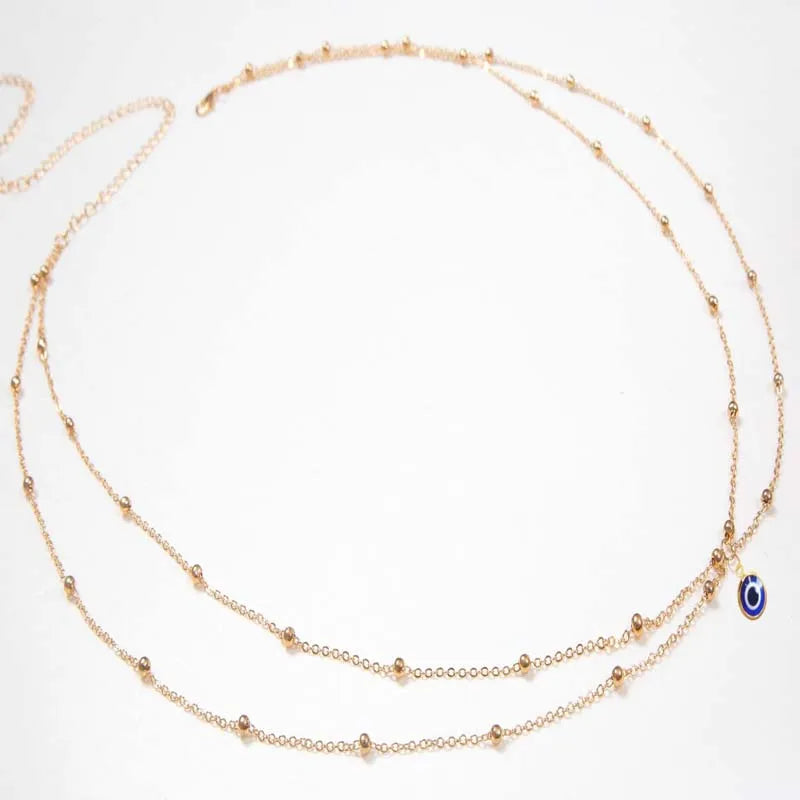 🌟 Double-Layer Beaded Waist Chain for Women ✨💖