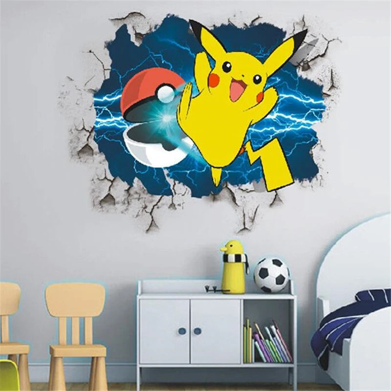 ✨ Pikachu & Friends Pokémon Wall Stickers – Cute Cartoon Room Décor for Kids | 4 Designs