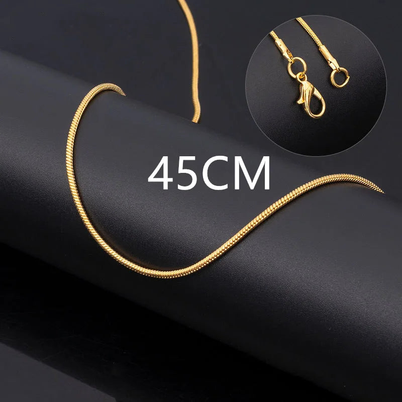 ✨ Minimalist Unisex Stainless Steel Chain Necklace – Gold & Silver 💫