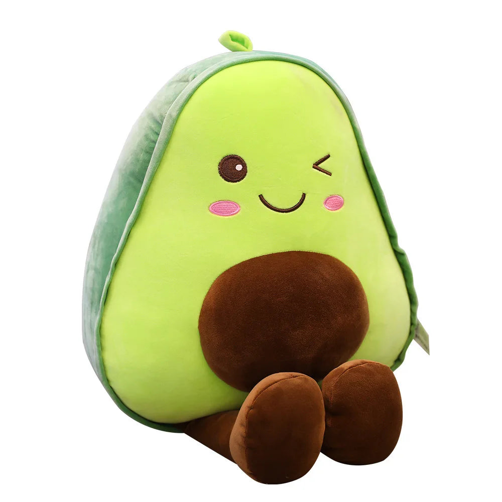 🥑💚 Soft Avocado Plush - With A Wink Face
