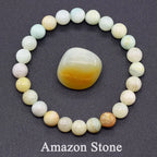 🌈 Natural Stone Energy Bracelet – 8mm Crystal Beads ✨